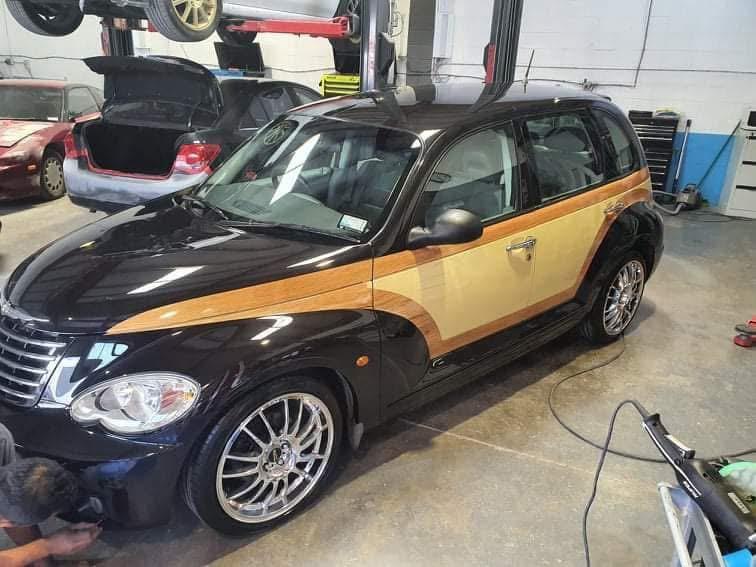 Finished car back in the workshop after polishing